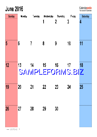 June 2016 Calendar 3 doc pdf free